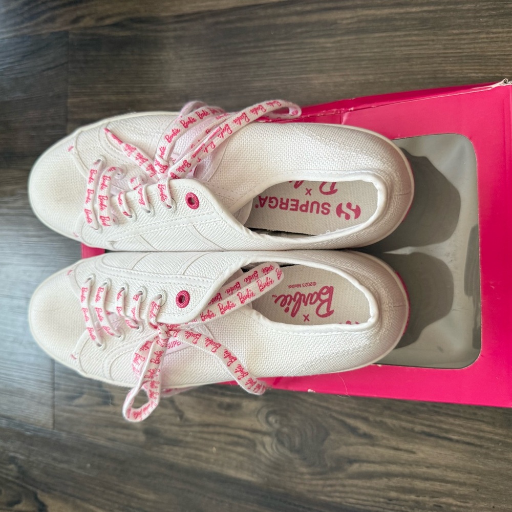 Superga x Barbie Pink and White Sneakers